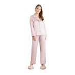 Pierre Cardin Kadın Pijama Takımı, Pudra, Saten Biyeli, L Beden