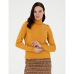 Pierre Cardin Kadın Safran Slim Fit Balıkçı Yaka Basic Kazak 50290579-VR043 - XS