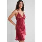 Pierre Cardin Kadın Saten Gecelik 624 Bordo