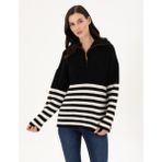 Pierre Cardin Kadın Siyah Comfort Fit Kazak 50298102-VR046 - XS