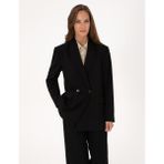 Pierre Cardin Kadın Siyah Comfort Fit Kruvaze Ceket 50319433-VR046 - Dropsuz - 38