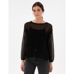 Pierre Cardin Kadın Siyah Oversize Kazak 50305604-VR046