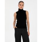 Pierre Cardin Kadın Siyah Slim Fit Balıkçı Yaka Kazak 50316336-VR046