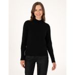 Pierre Cardin Kadın Siyah Slim Fit Yarım Balıkçı Basic Kazak 50310887-VR046