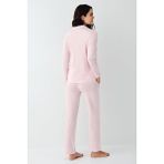 Pierre Cardin Kadın V Yaka Gömlek Pijama Takım, Mevsimlik Pijama Takım%50 Modal %50 Pamuklu - Somon