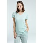 Pierre Cardin Kadın Yeşil Kısa Kol Pijama Takım