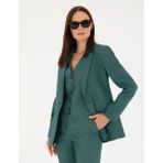 Pierre Cardin Kadın Yeşil Regular Fit Keten Ceket 50282094-VR054 - 38 - Dropsuz