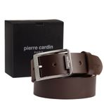 Pierre Cardin Kahve Deri Erkek Kemer PC-4100K6A (Kahve, 120 CM)