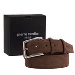 Pierre Cardin Kahve Suet Deri Erkek Kemer PC-1009KS3 (Kahve, 110 CM)