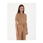 Pierre Cardin Kahverengi Comfort Fit Bluz 50301143-VR029