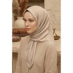 Pierre Cardin Koton Eşarp - Çanta Desen - 1030500-981 - Sütlü Kahve