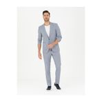 Pierre Cardin Koyu Mavi Ex. Slim Fit Keten Karışımlı Kumaş Pantolon 50284934-VR032