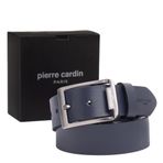 Pierre Cardin Lacivert Deri Erkek Kemer PC-3100L2F (Lacivert, 120 CM)