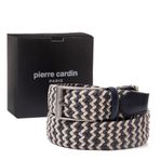 Pierre Cardin Multi Renk Örgü Erkek Kemer PC-1745K9E (Kobalt-Ebru, 105 CM)
