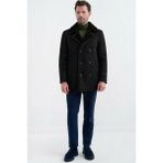 Pierre Cardin Nolan Regular Fit Içi Kürklü Düğmeli Katli Yaka Yandan Cepli Klasik Süet Mont - Siyah - 56