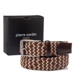 Pierre Cardin Örgü Erkek Kemeri (En 3,5) PC1745 (Kahve/Vizon, 125 CM)