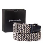 Pierre Cardin Örgü Erkek Kemeri (En 3,5) PC1745 (Lacivert/Gri, 115 CM)