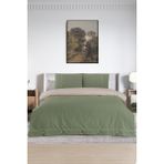 Pierre Cardin Pamuk Nevresim Takımı Biyeli Tek Kişilik Yeşil-Krem - 160 x 220 cm - Krem - Yeşil