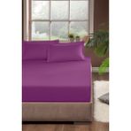 Pierre Cardin Pamuk Saten Lastikli Çarşaf 180X200 - Mürdüm - 180 x 200