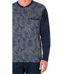 pierre cardin paris Pierre Cardin Desenli Penye Pijama Takımı, 2XL, 6.SO.1.WE.1.TO.1.P.C, Lacivert, erkek