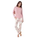 pierre cardin paris Pierre Cardin Modal Pijama Takımı, 2XL, Q9RKL0YKP5L5Y, Pembe, kadın