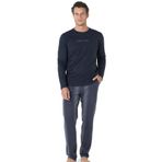 pierre cardin paris Pierre Cardin Pamuk Pijama Takım, 2XL, PC6095PENT, Lacivert, erkek