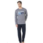 pierre cardin paris Pierre Cardin Pamuk Pijama Takım Koyu Gri, L, PC6096PENT, Koyu Gri, erkek