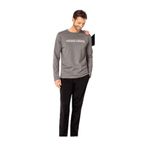 pierre cardin paris Pierre Cardin Pamuklu Bisiklet Yaka Pijama Takımı Koyu Gri, 2XL, QP6K0E9K3R, Koyu Gri, erkek