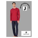 pierre cardin paris Pierre Cardin Pamuklu Pijama Takımı, M, THCL9VR6PC, Bordo, erkek