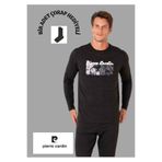pierre cardin paris Pierre Cardin Pamuklu Pijama Takımı, S, THCLVR66PC, Siyah, erkek