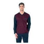 pierre cardin paris Pierre Cardin Pamuklu V Yaka Pijama Takımı, 2XL, QP6K1E1K0R, Bordo, erkek