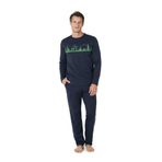 pierre cardin paris Pierre Cardin Pijama Takımı Pamuklu, L, P6C1C0C4C, Lacivert, erkek