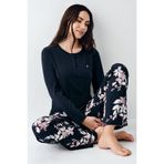 pierre cardin paris Pierre Cardin Pijama Takımı, XL, PC9107-S, Lacivert, kadın