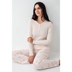 pierre cardin paris Pierre Cardin Uzun Kol Pijama Takımı, M, PC9062-S, Pembe, kadın