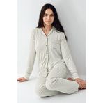 pierre cardin paris Pierre Cardin Uzun Kollu Pijama Takımı, L, R.O.Z..91.E.L.T7.13..Pİ.ER., Yeşil, kadın