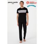 Pierre Cardin Paris Premium Erkek %100 Pamuklu Bisiklet Yaka Rahat Kalıp Kısa Kollu Pijama Takım