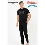Pierre Cardin Paris Premium Erkek Bisiklet Yaka Pamuklu Penye Kısa Kollu Pijama Takım