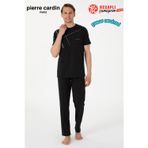 Pierre Cardin Paris Premium Erkek Bisiklet Yaka Rahat Kesim Pamuklu Kısa Kollu Gündelik Pijama Takım
