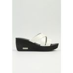 Pierre Cardin® | PC-3505 - 4300 Rugan Beyaz-Kadın Dolgu Topuk Terlik
