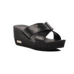 Pierre Cardin PC-3513 Siyah Kadın Dolgu Topuk Terlik
