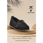Pierre Cardin PC-54570 Z Siyah Hasır Örgü Kadın Babet