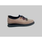 Pierre Cardin PC-55352 Bej Nubuk Kadın Hakiki Deri Günlük Comfort Ayakkabı