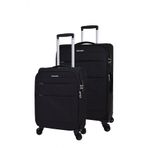 Pierre Cardin PC4200 Ultra Light Siyah Orta ve Kabin Boy Valiz Seti