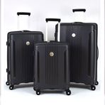 Pierre Cardin PC7060 Louisiana Polo Polipropilen Kırılmaz 3'lü Valiz Seti Siyah