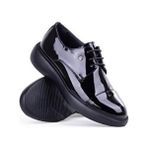 Pierre Cardin PCE-70915 Erkek Yüksek Taban Maskaretli Klasik Rugan Ayakkabı - Siyah Rugan