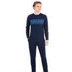 Pierre Cardin PCEP6034 Lacivert Uzun Kollu Erkek Pijama Takımı