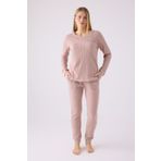 Pierre Cardin Pembe Kadın Uzun Kol Pijama Takım
