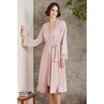 Pierre Cardin Penye Dantelli Gecelik & Sabahlık Takım - 4005 - Pudra