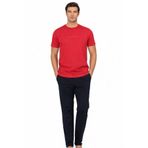 Pierre Cardin Penye Kısakol Pijama Takımı, Kırmızı, M Beden, Erkek TYBF9A8QLOWMMOGC52