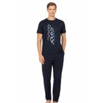 Pierre Cardin Penye Kısakol Pijama Takımı, Lacivert, 2XL TYBG9YRQ8KJ2OWLD65
